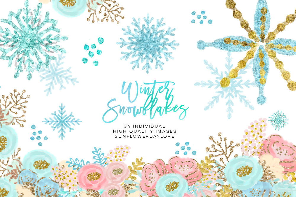 Download winter wonderland clip art, glitter snowflakes clip art By ...