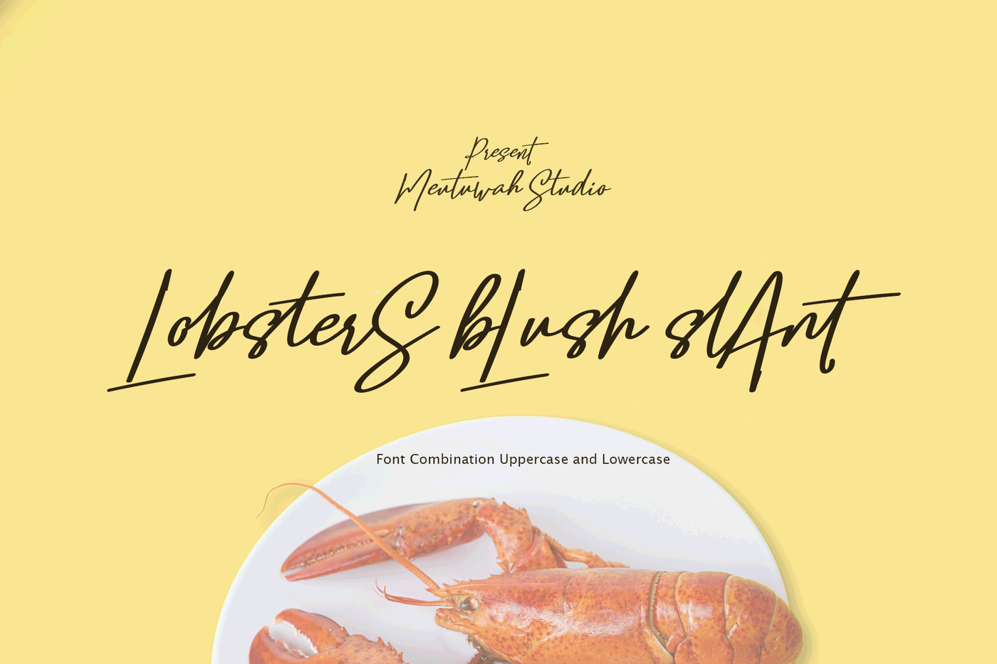 Lobsters Blush Font Duo By Meutuwah Thehungryjpeg Com