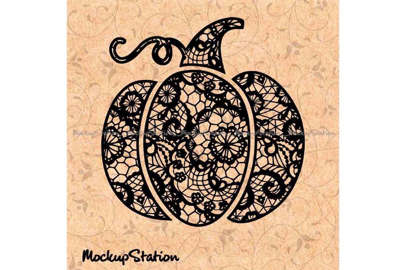 Pumpkin Lace Mandala Svg Png Vector Clip Art Cut File By Mockupstation Thehungryjpeg Com