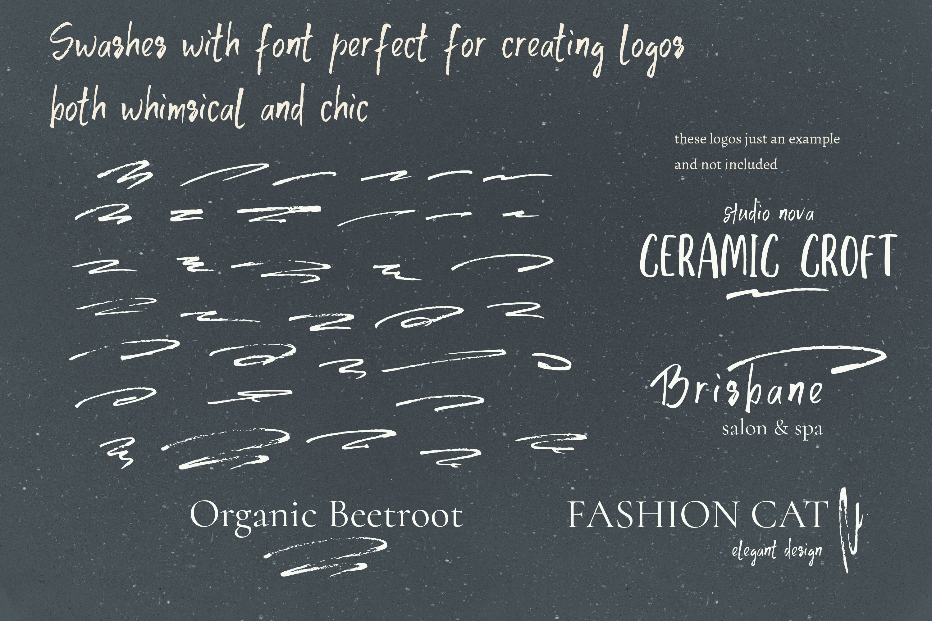 Parapluie Font Duo plus 6 Logos & Extra swashes By taningreen ...