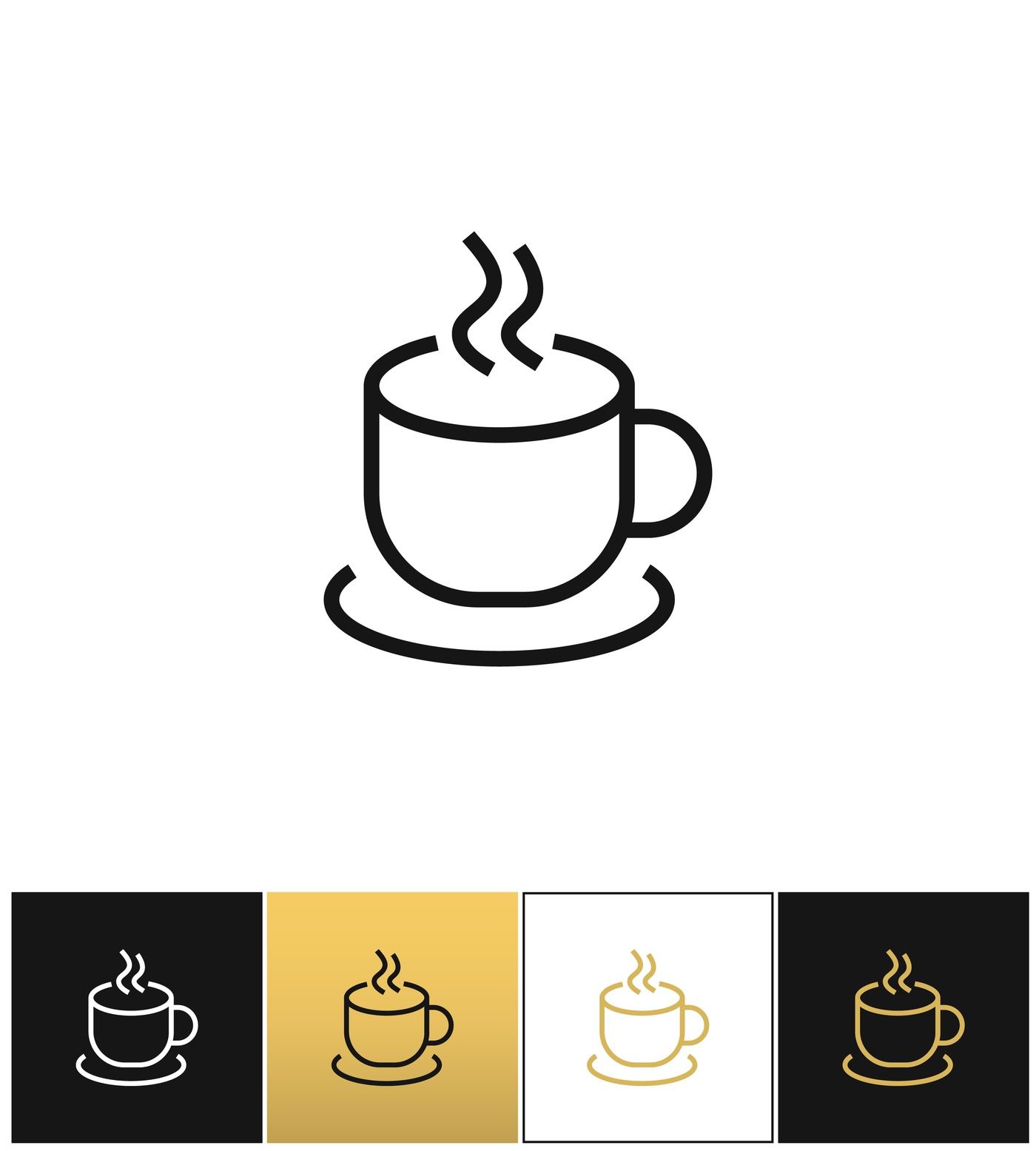 Coffee cup steam mug vector icon By Microvector ...