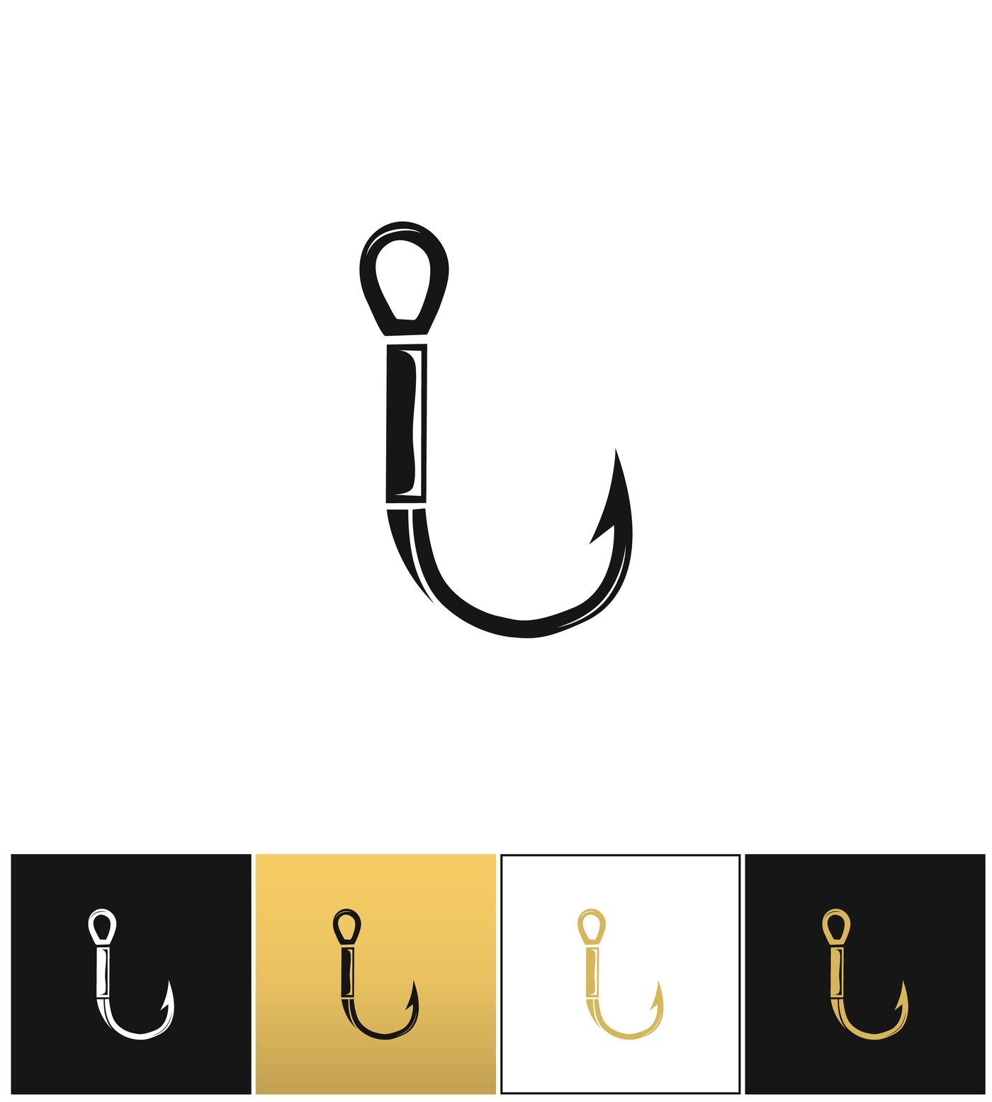 Fish hook or fishing line angle vector icon By Microvector ...