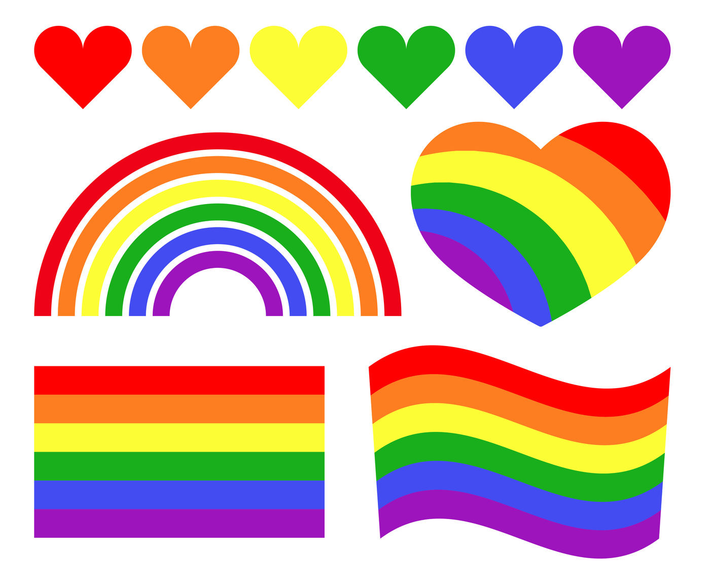 Vector Gay Lgbt Rainbow Symbols By Microvector Thehungryjpeg