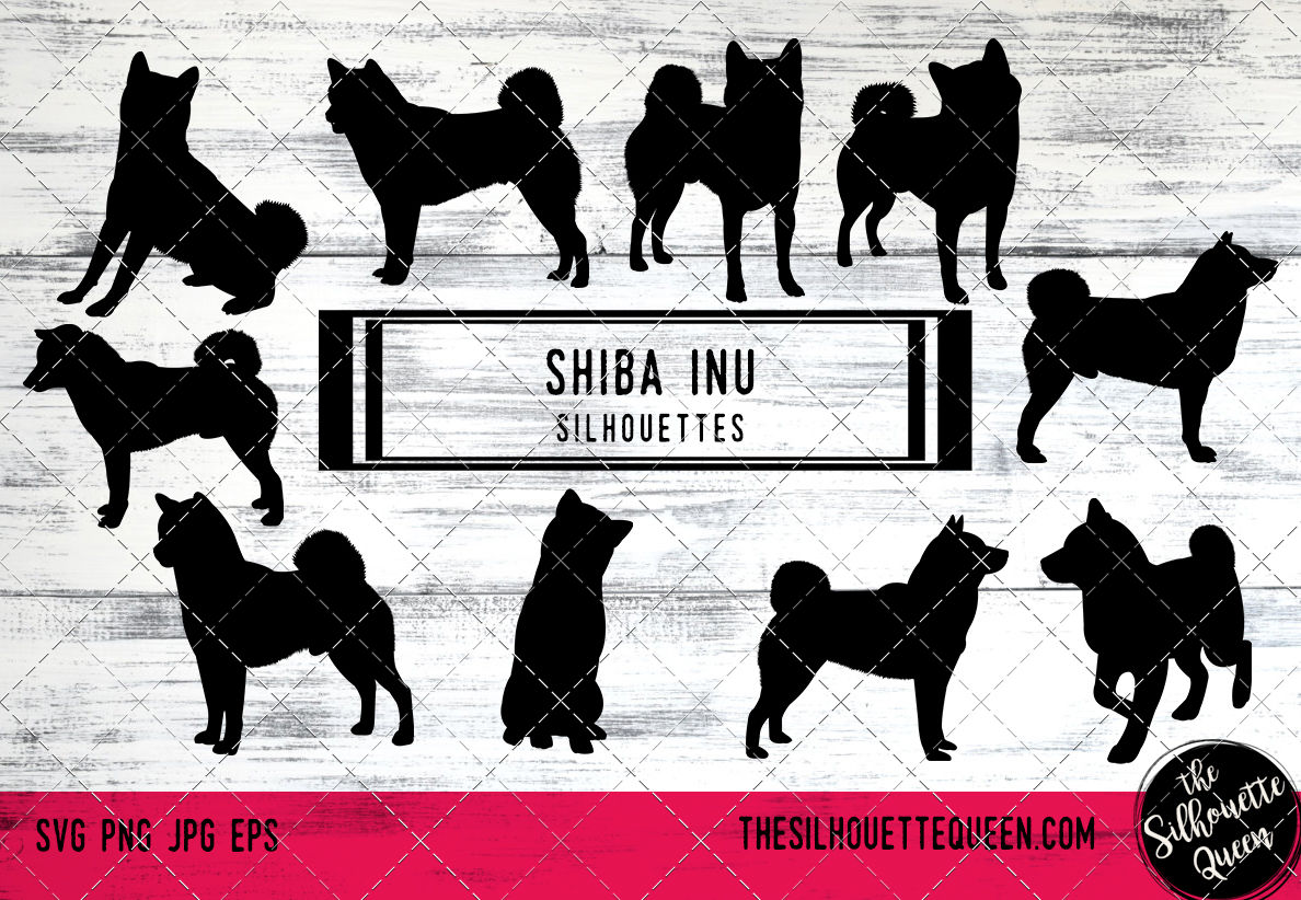 Shiba Inu Dog Silhouette Vectors By The Silhouette Queen