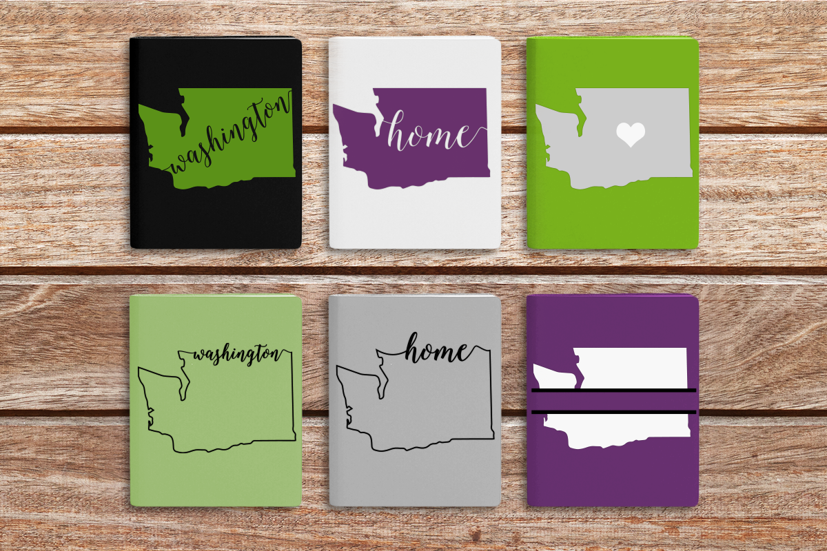 Download State of Washington Set | SVG | PNG | DXF By Designed by ...