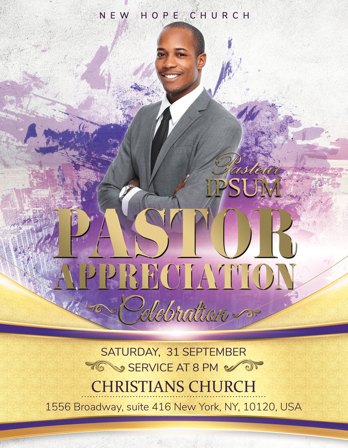 free-pastor-appreciation-flyer-templates