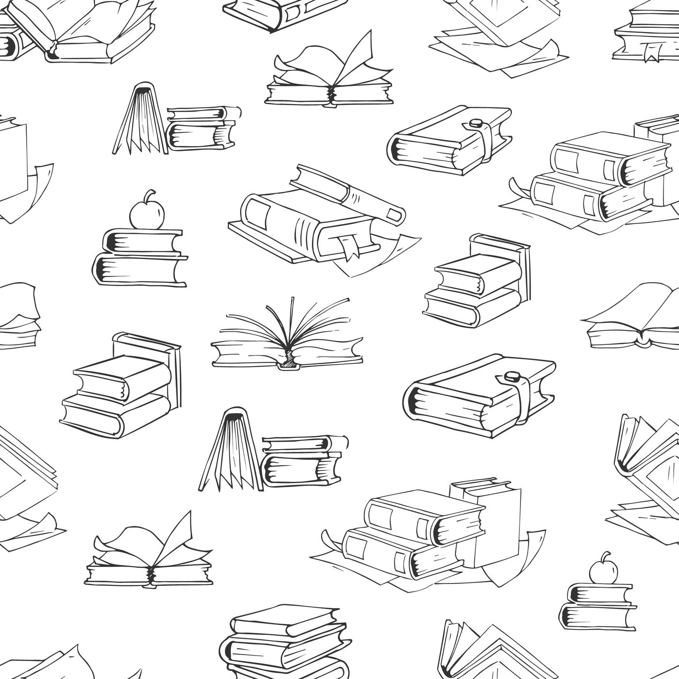 Doodle, hand drawn sketch books vector set By Microvector