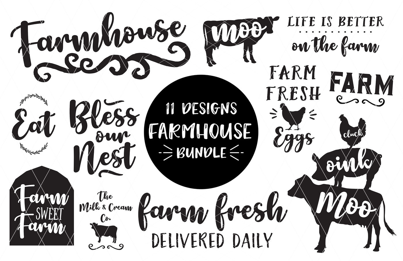 Download Farmhouse SVG-DXF-PNG-EPS Bundle 11 Designs By ...