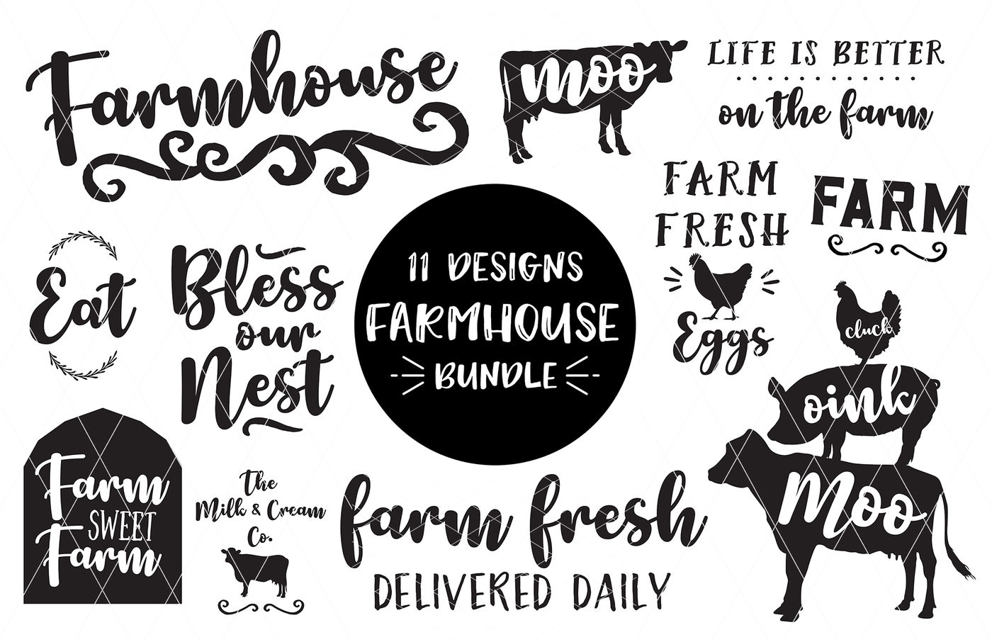 Farmhouse SVG Bundle, SVG File, DXF By BNR Designs TheHungryJPEG