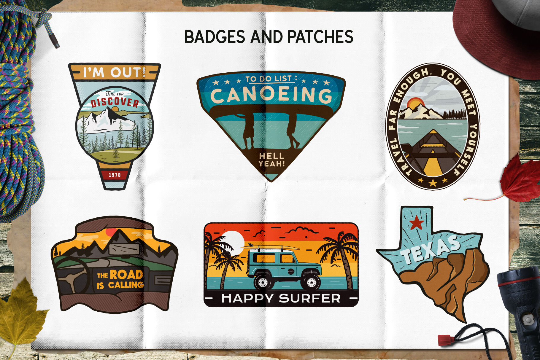 Retro Camp Badges Patches Part 2 By Jekson Graphics Thehungryjpeg