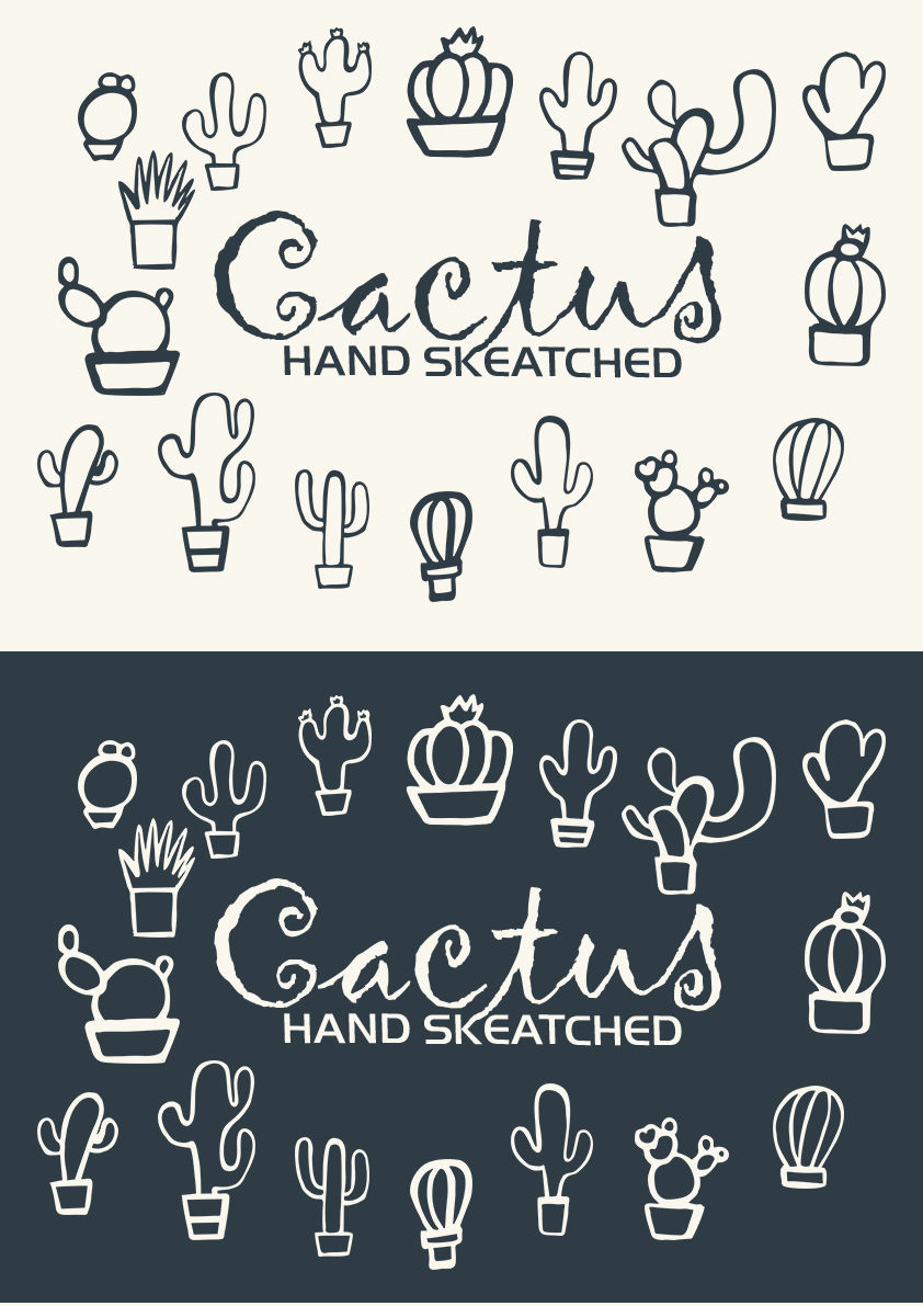 Cactus ClipArt - Vector & PNG By ArtTemplates | TheHungryJPEG.com