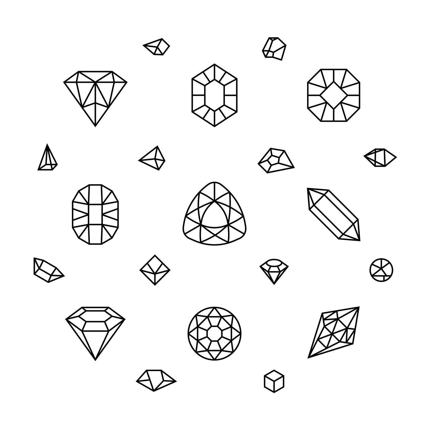 3d diamond drawing