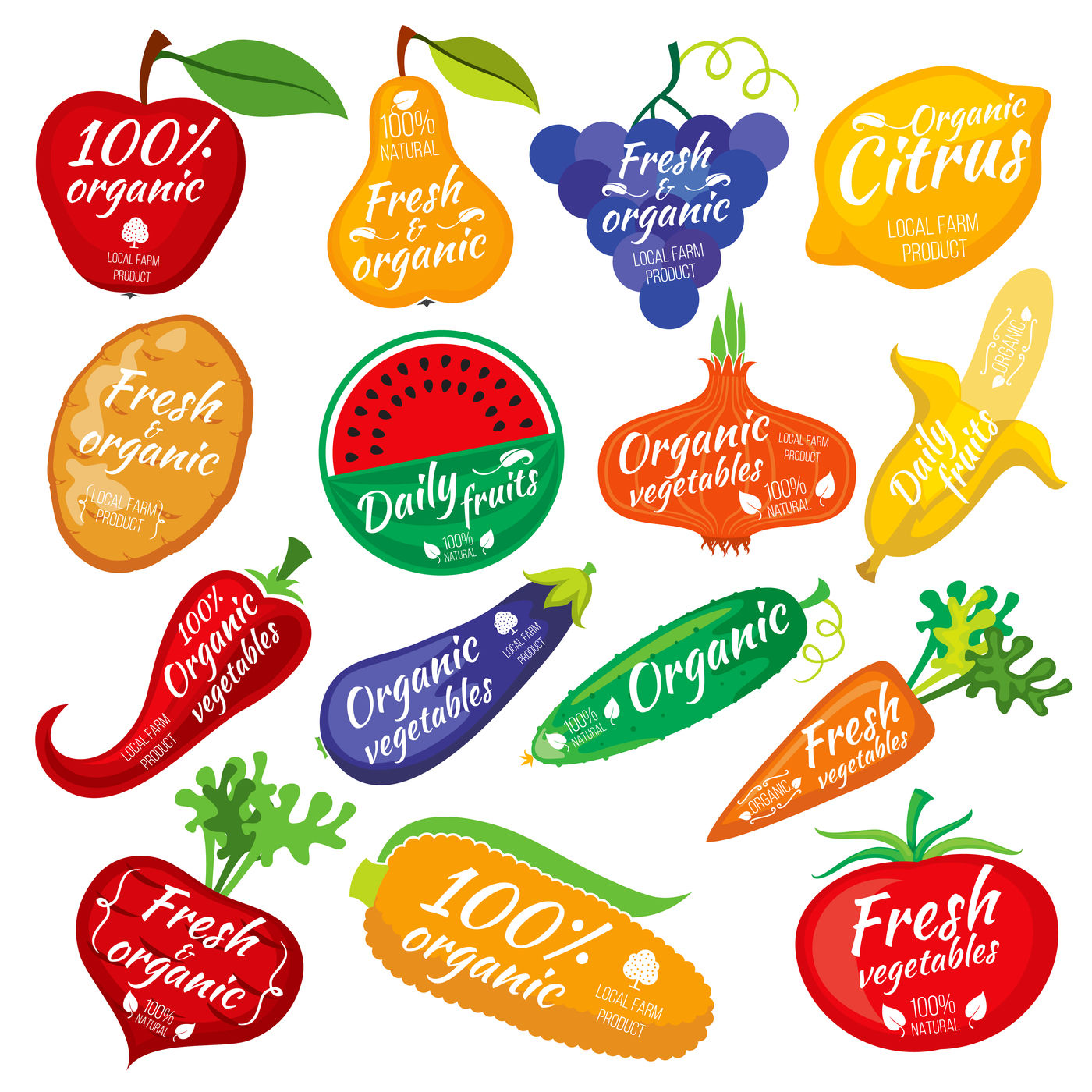 Vegetable Logo Vector Art, Icons, and Graphics for Free Download