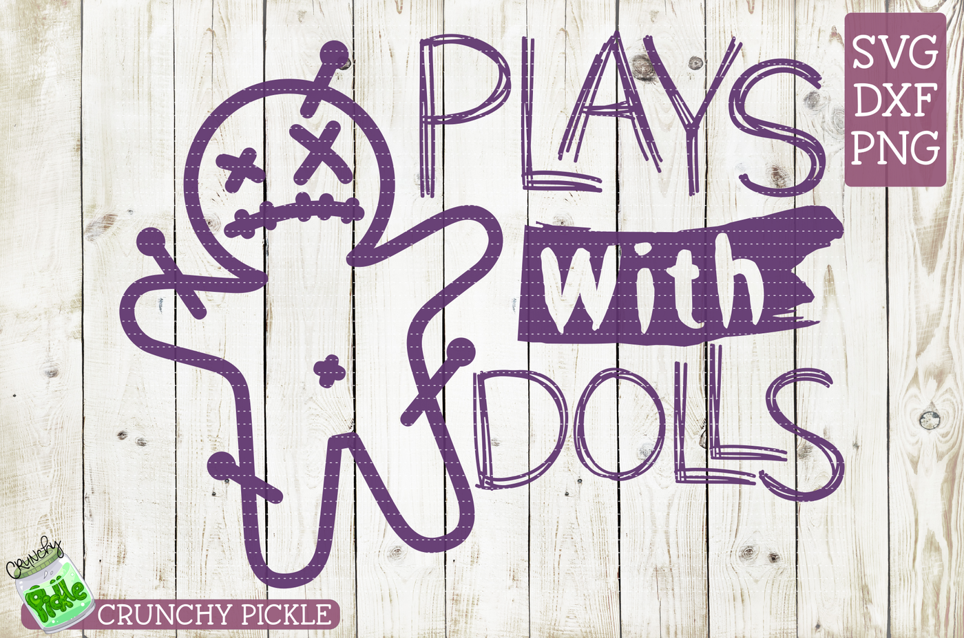 Plays With Dolls Creepy Voodoo Doll Svg By Crunchy Pickle Thehungryjpeg Com
