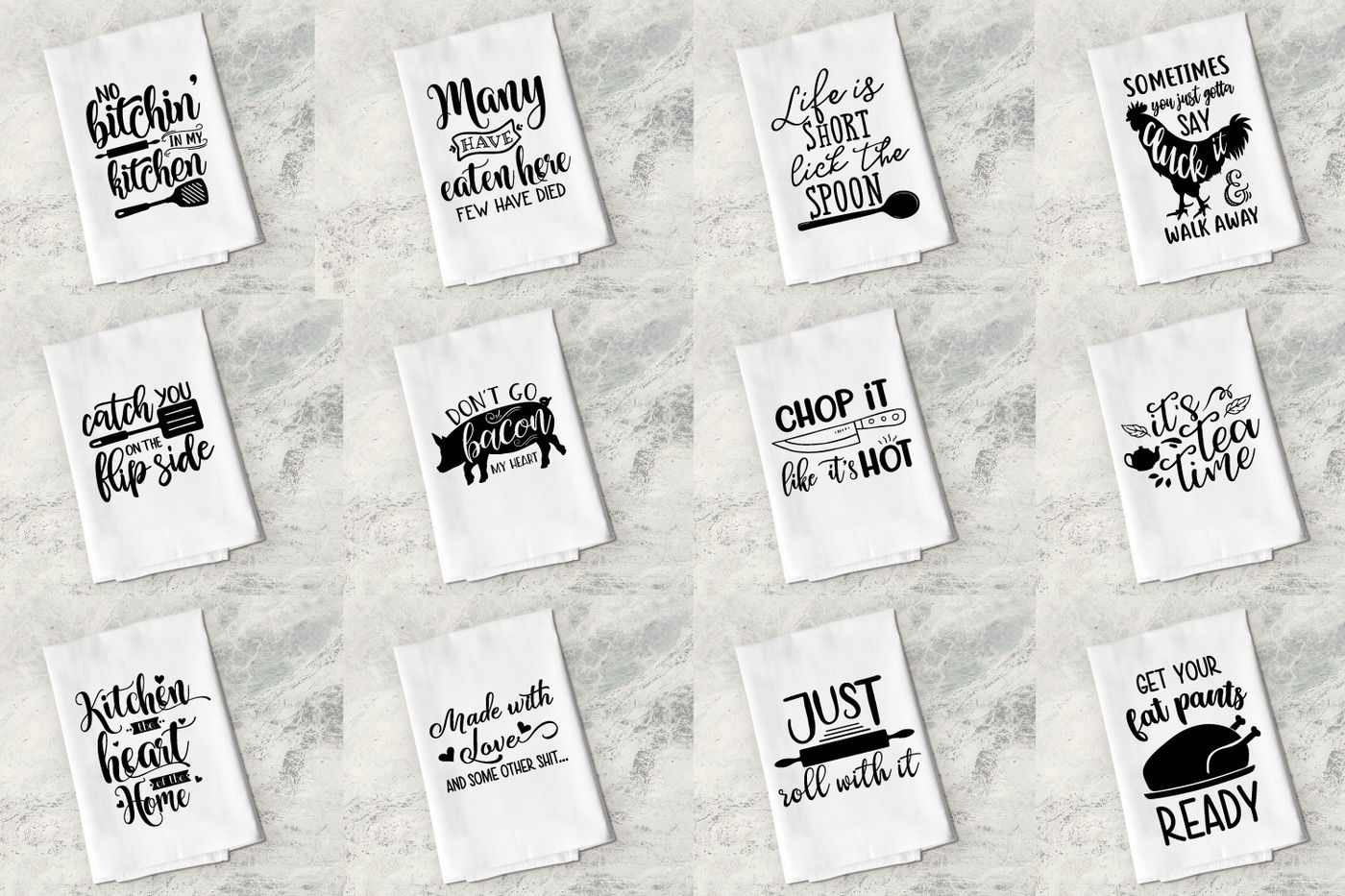 Funny Kitchen Quotes Bundle Svg Eps Dxf Png By Craft Pixel Perfect Thehungryjpeg Com