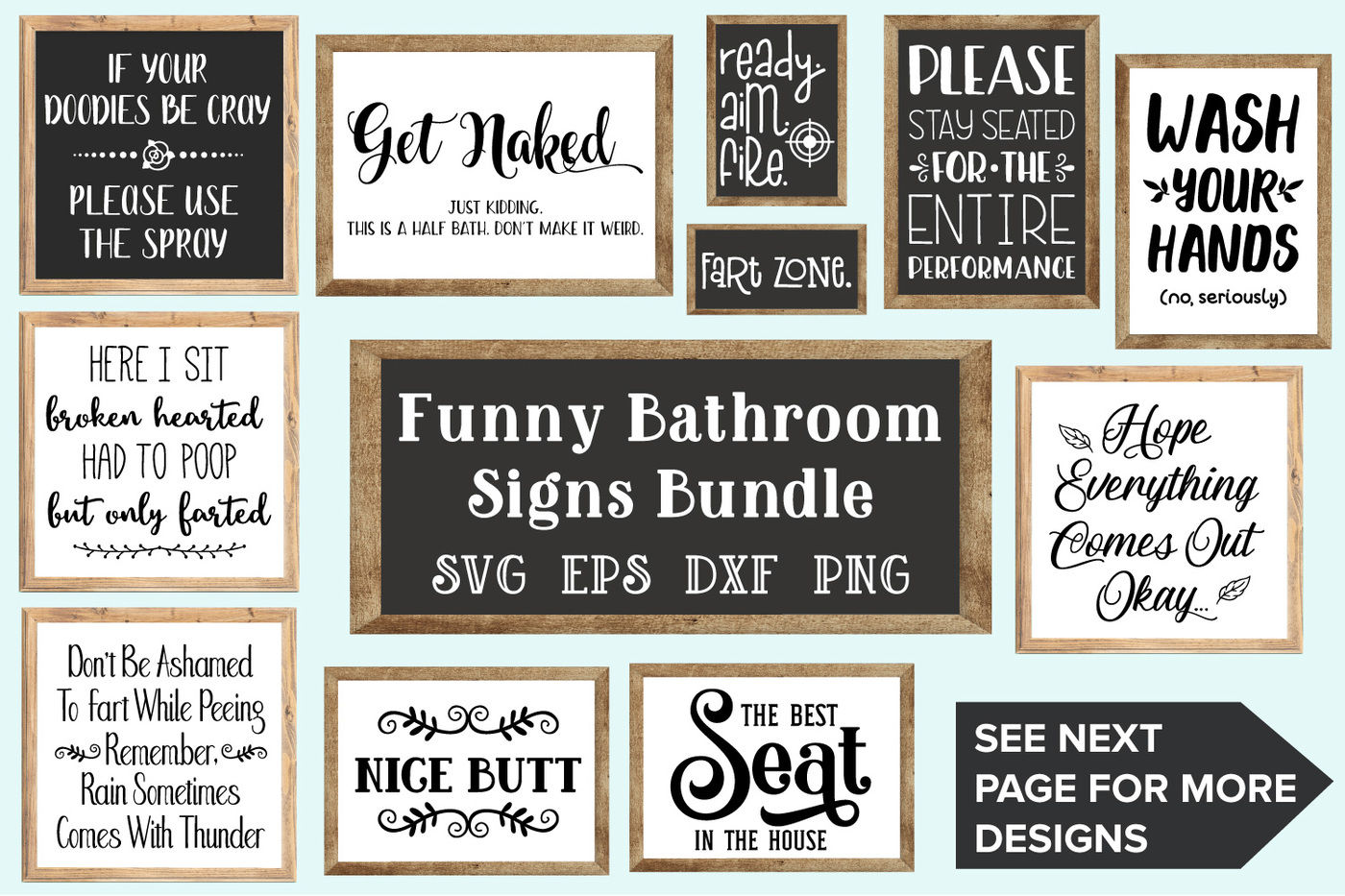 Bathroom Signs Bundle Svg Eps Dxf Png By Craft Pixel Perfect Thehungryjpeg Com