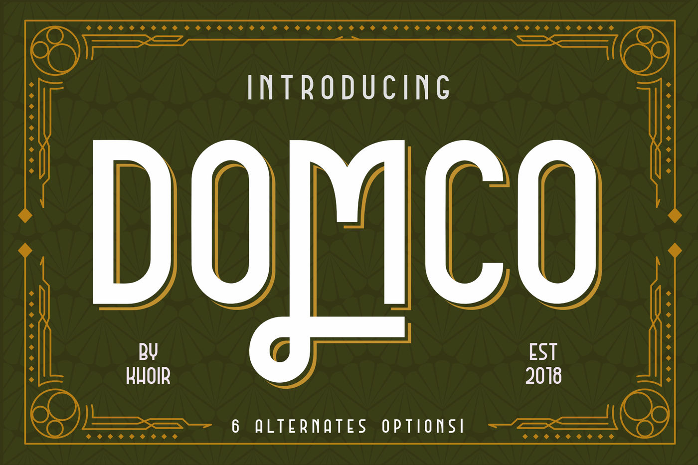 Domco New Art Deco Font By Khoir Thehungryjpeg Com