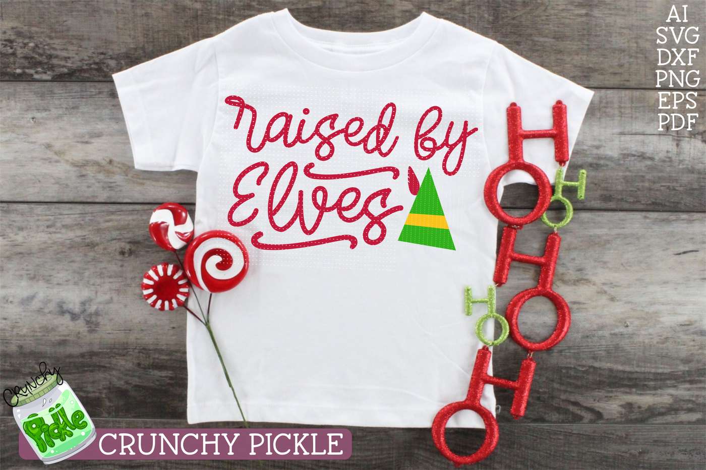 Raised By Elves Christmas Svg By Crunchy Pickle Thehungryjpeg Com