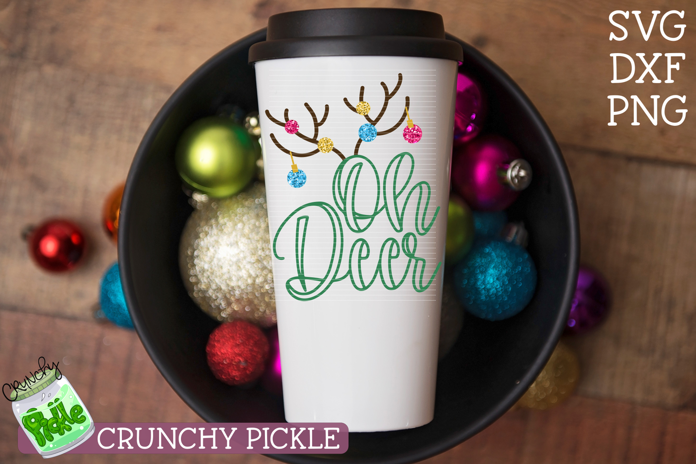 Oh Deer Christmas Svg By Crunchy Pickle Thehungryjpeg Com