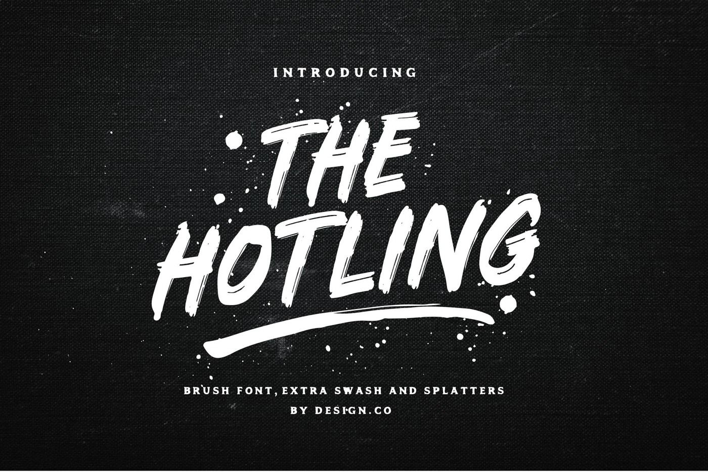The Hotling Brush Font Extras By Design And Co Thehungryjpeg Com