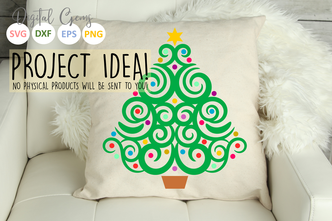 Christmas Tree Design By Digital Gems Thehungryjpeg Com