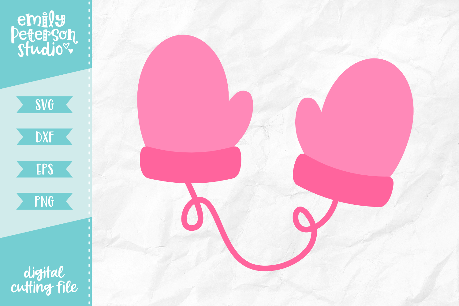 Mittens SVG DXF By Emily Peterson Studio | TheHungryJPEG.com