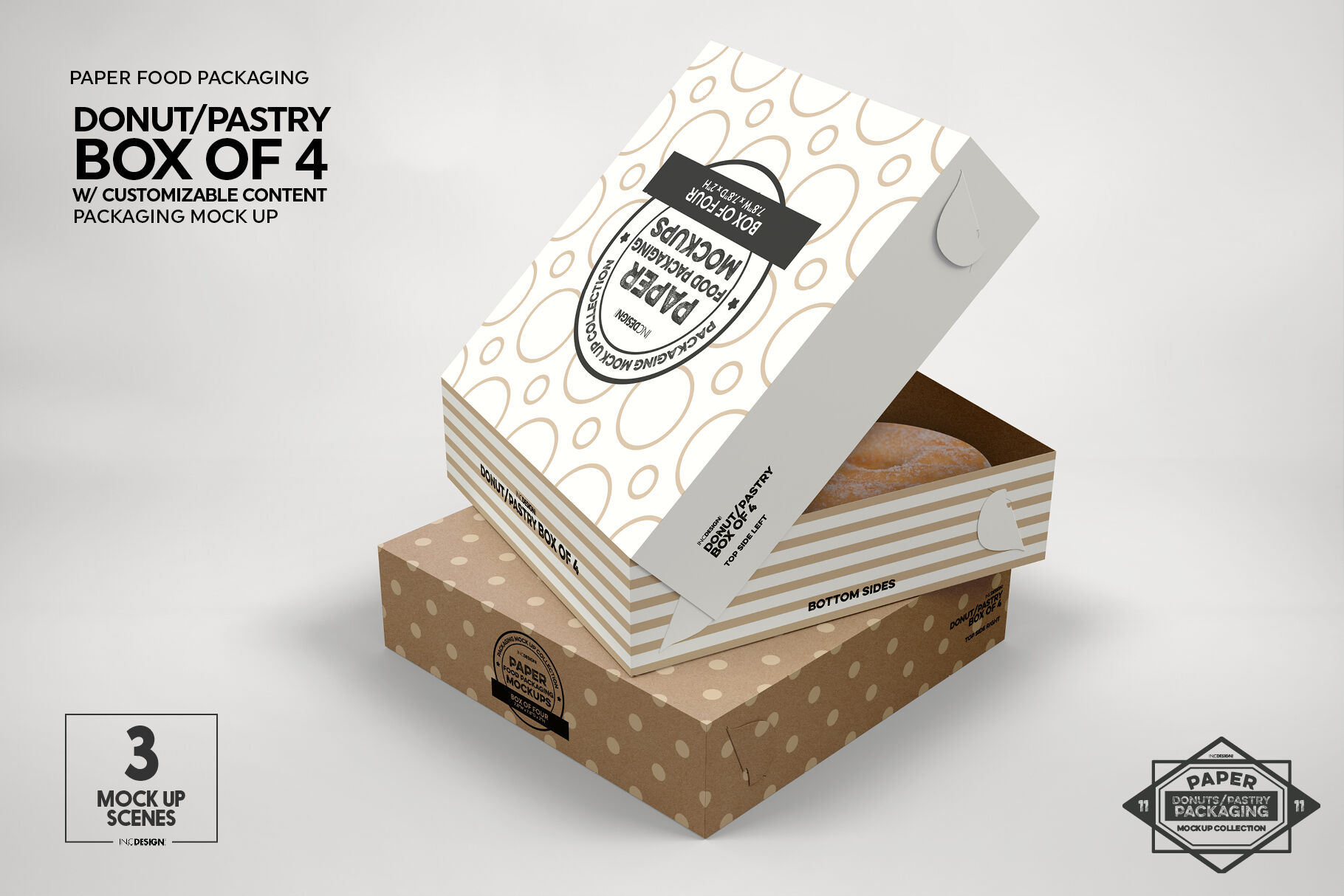 VOL 11: Paper Food Box Packaging Mockup Collection By INC Design Studio | TheHungryJPEG.com