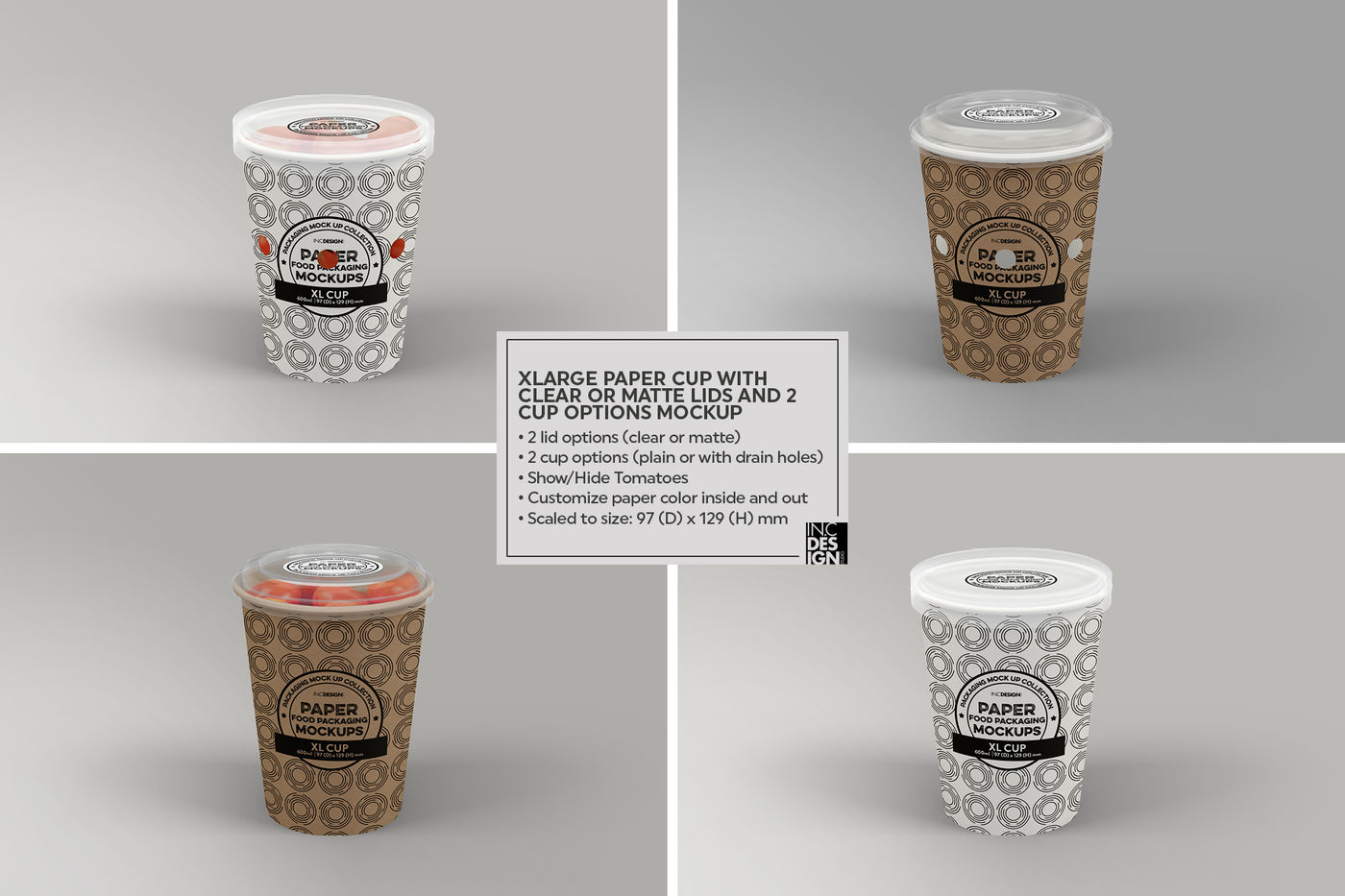 Download Vol 12 Paper Food Box Packaging Mockup Collection By Inc Design Studio Thehungryjpeg Com