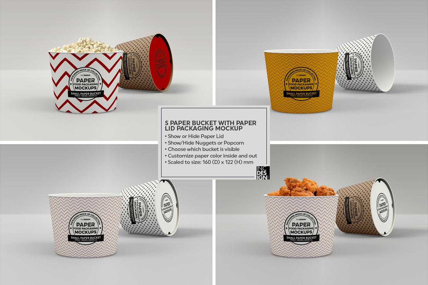Download Vol 12 Paper Food Box Packaging Mockup Collection By Inc Design Studio Thehungryjpeg Com
