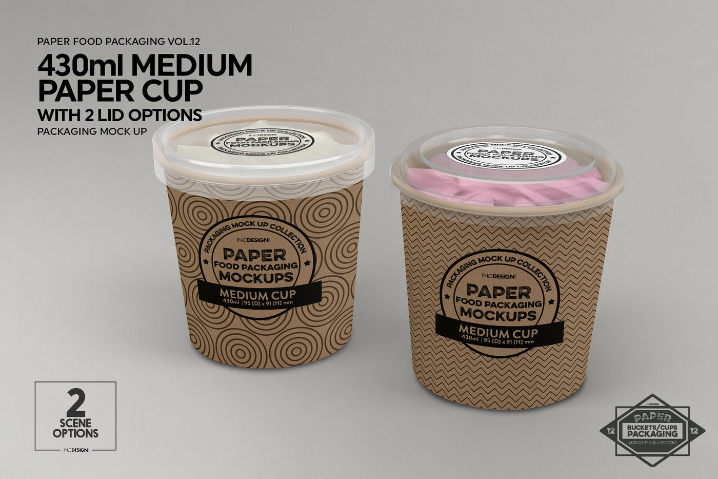 Download VOL 12: Paper Food Box Packaging Mockup Collection By INC Design Studio | TheHungryJPEG.com