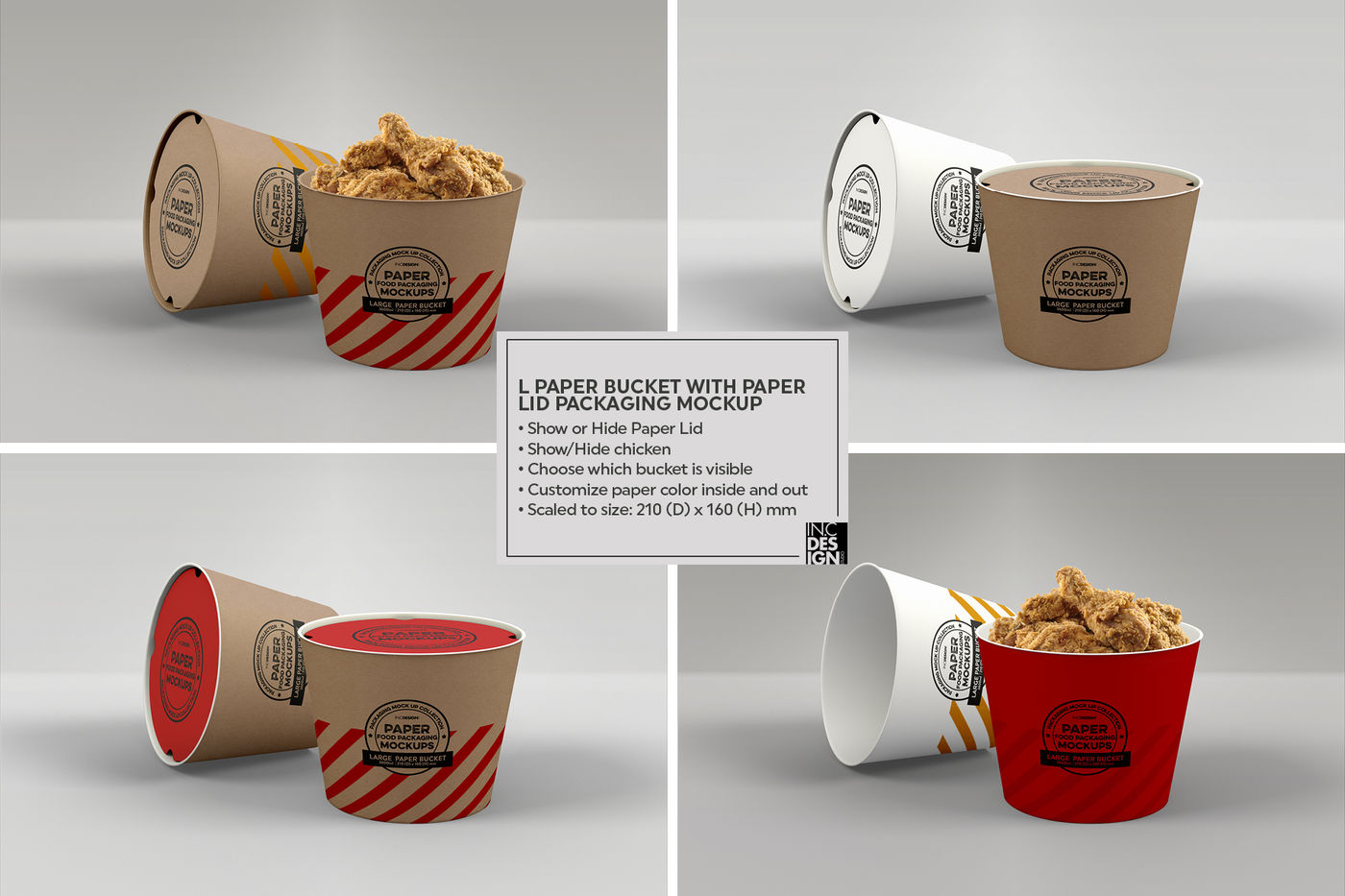 VOL 12: Paper Food Box Packaging Mockup Collection By INC ...