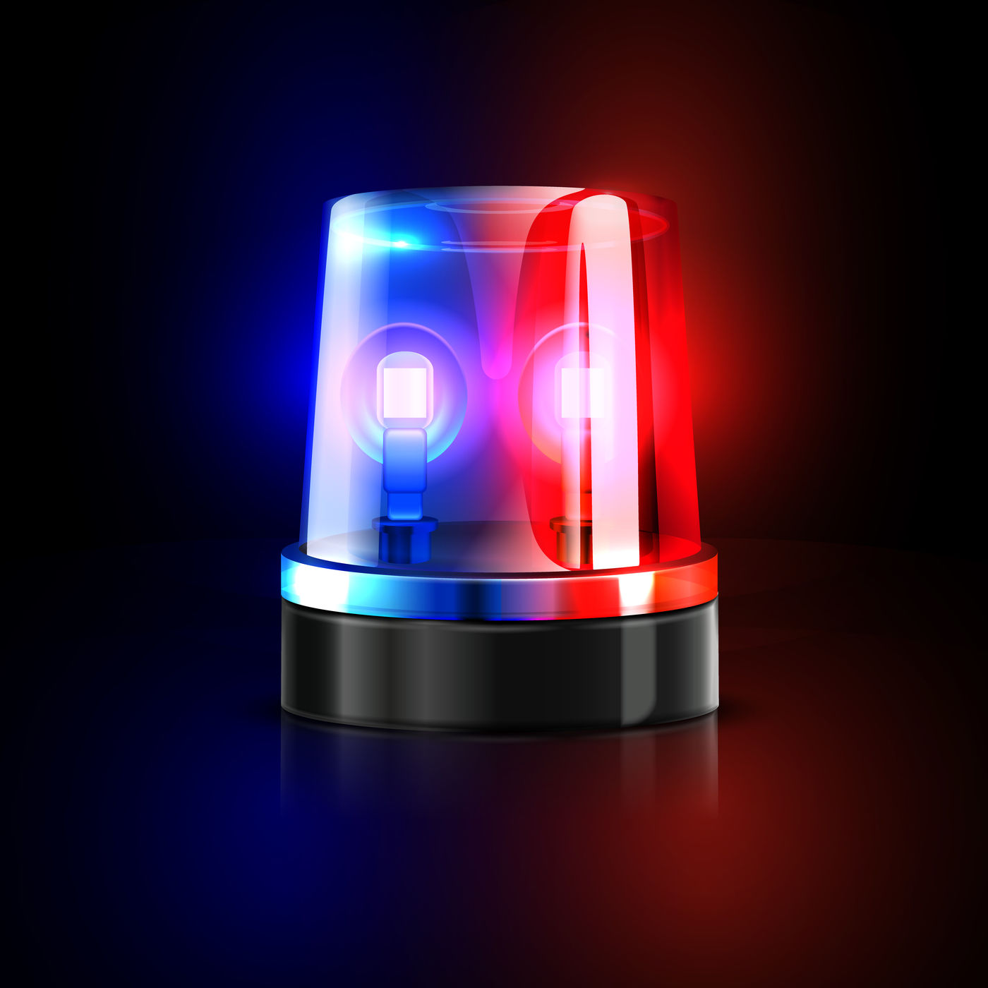 Emergency flashing police siren vector illustration By Microvector