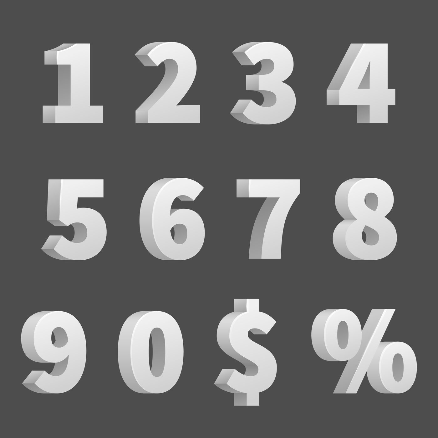 3D Numbers Template, Made for creative people like you