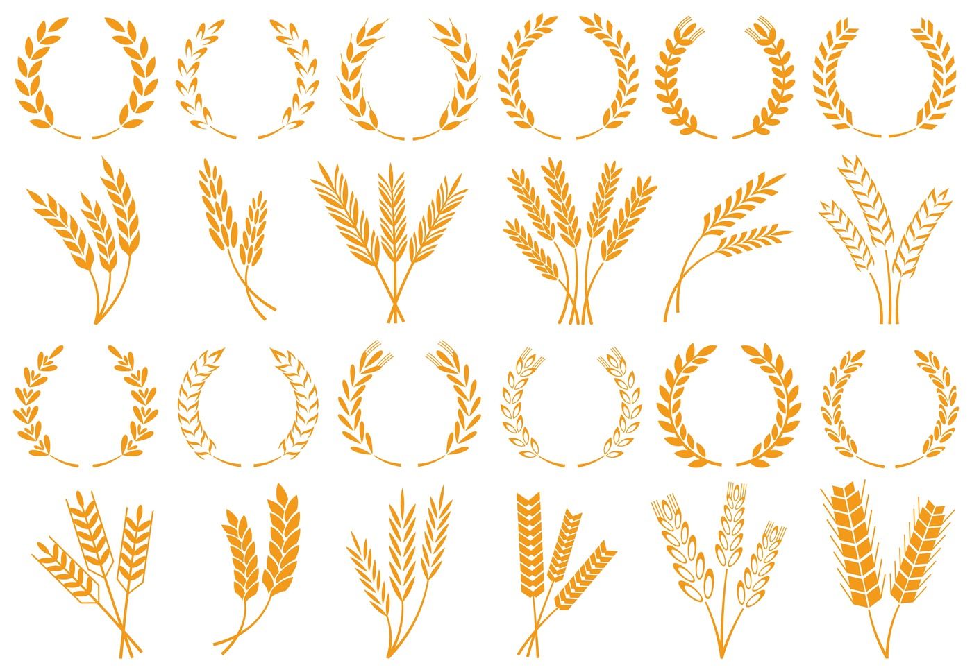 Wheat Or Barley Ears Harvest Wheat Grain Growth Rice Stalk And Bread By Tartila Thehungryjpeg Com