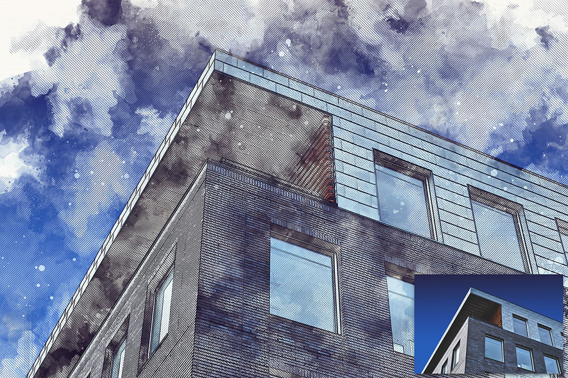 Architecture Sketch Art Photoshop Action By CreativeWhoa