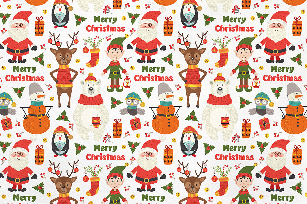Christmas characters collection By Nataka | TheHungryJPEG.com