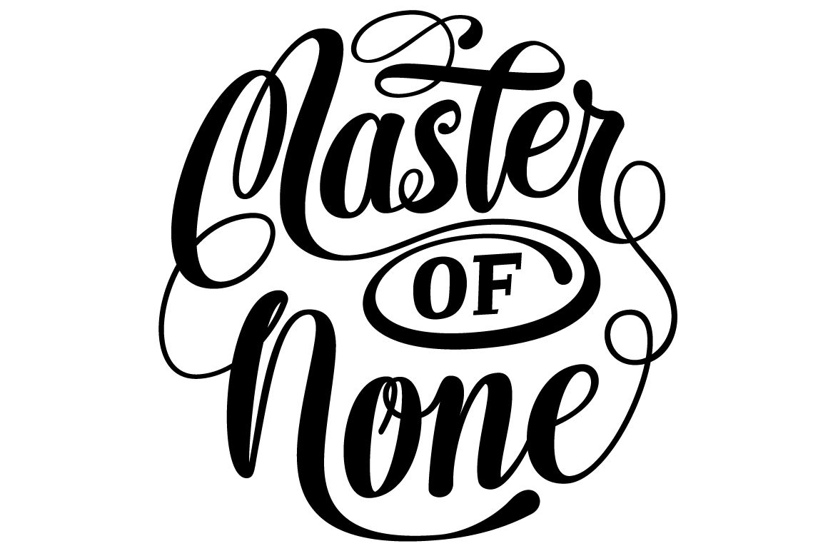 Download Master of None Lettering SVG By Darwinoo | TheHungryJPEG.com