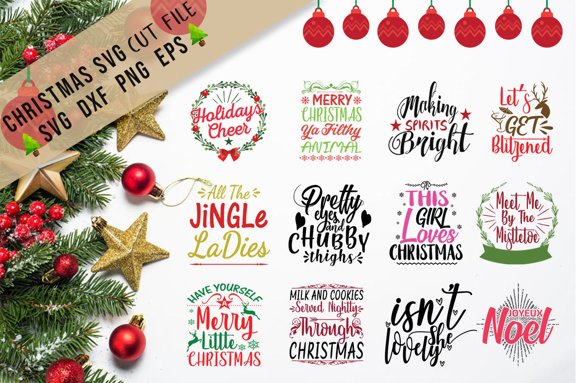 Christmas SVG Cut files By buzzaart | TheHungryJPEG.com