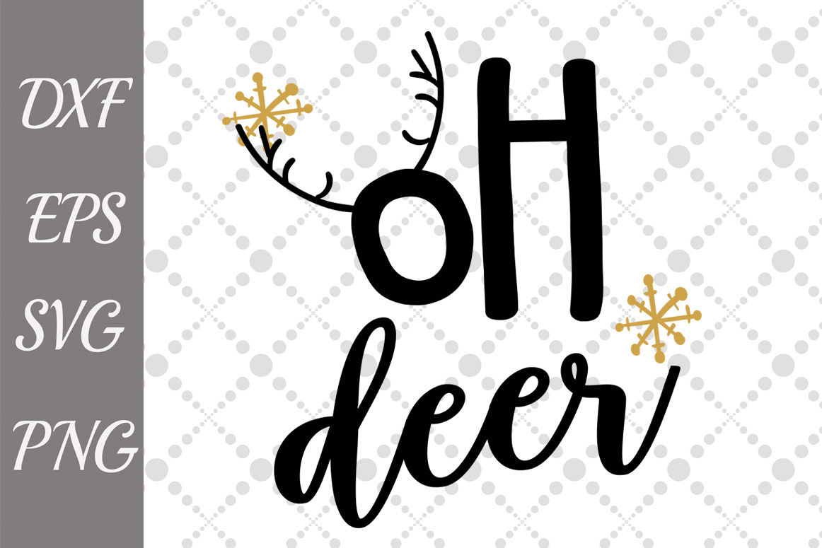 Oh Deer Svg Christmas Deer Svg Cute Christmas Svg By Prettydesignstudio Thehungryjpeg Com