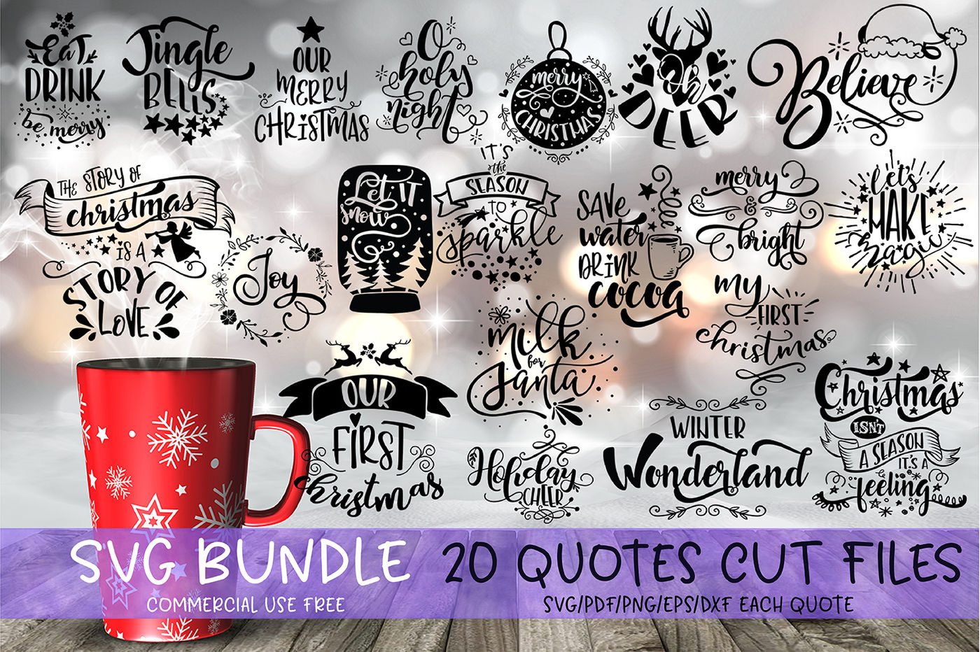 Christmas SVG Bundle Merry Christmas bundle By SVG Story  TheHungryJPEG