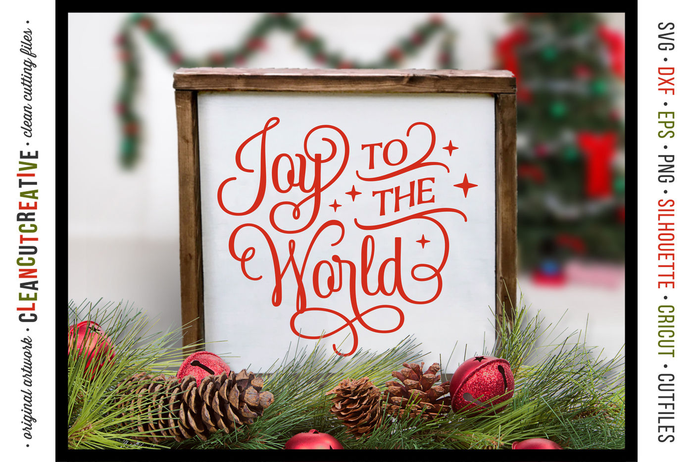 Joy To The World Elegant Christmas Svg Design For Crafters By Cleancutcreative Thehungryjpeg Com