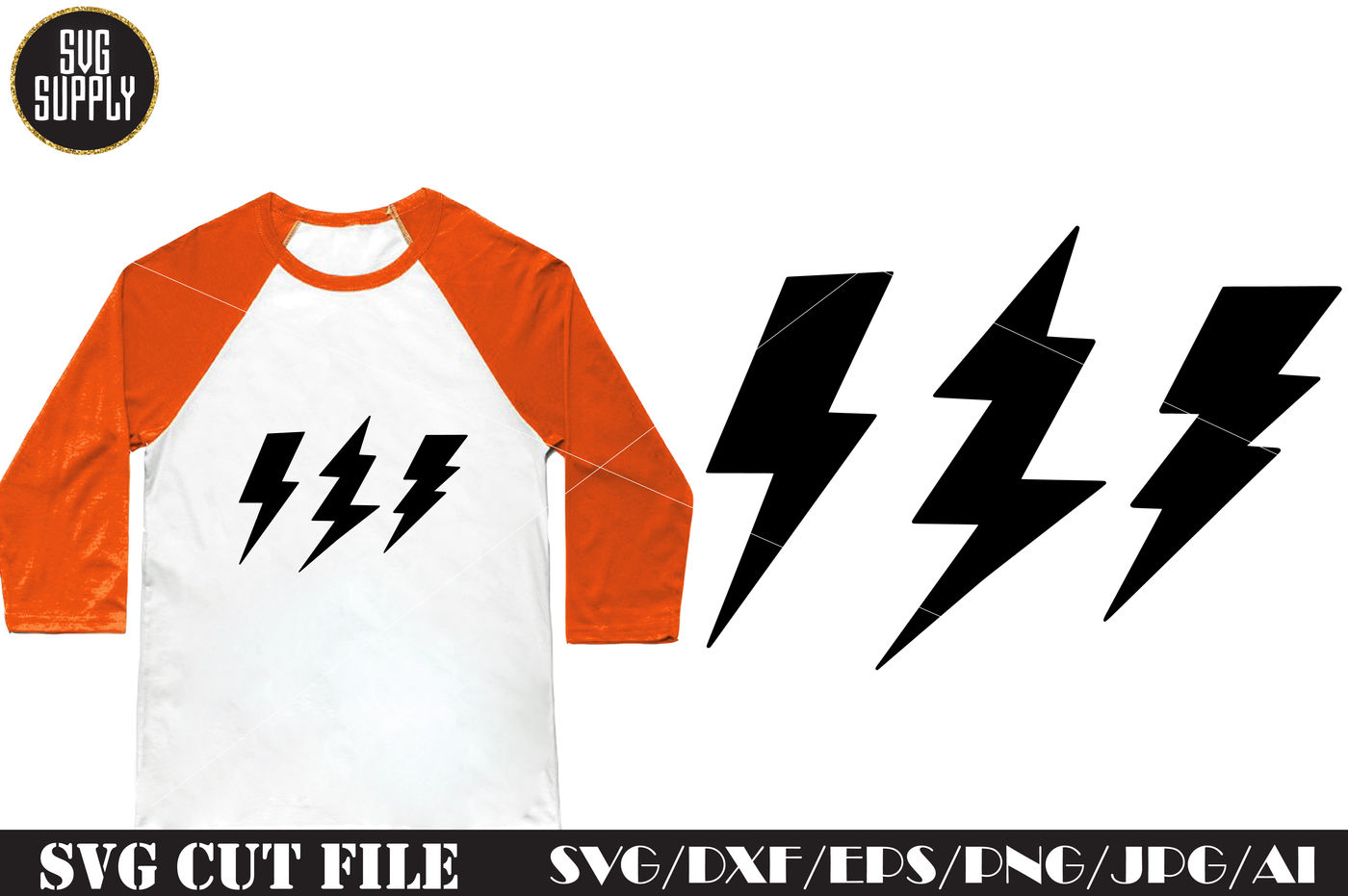 Download Lightning Bolt SVG Cut File By SVGSUPPLY | TheHungryJPEG.com