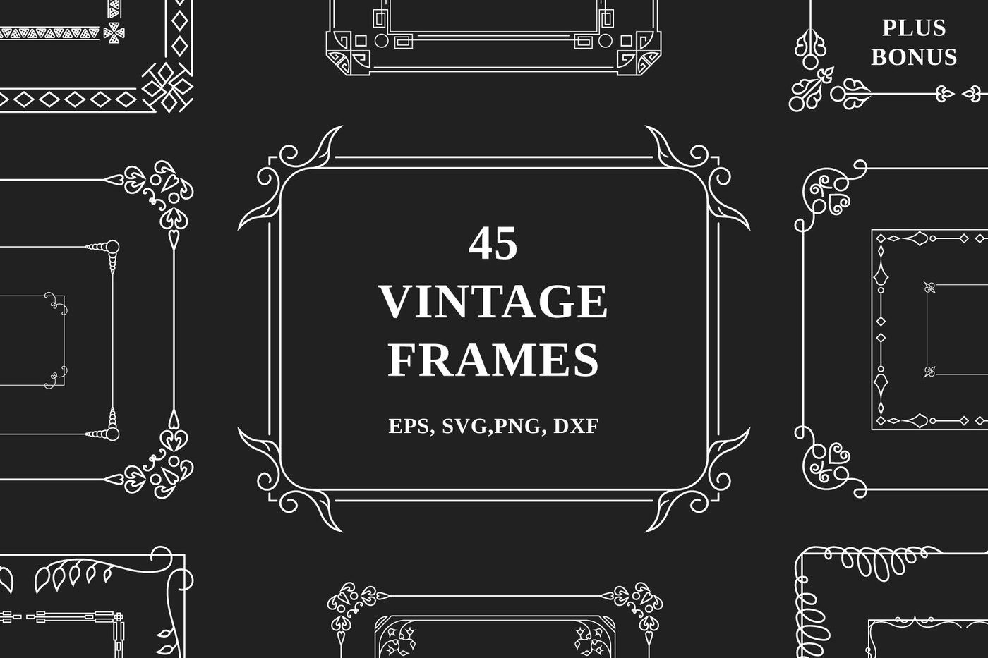 Download 45 Vintage Frames By Kirill S Workshop Thehungryjpeg Com