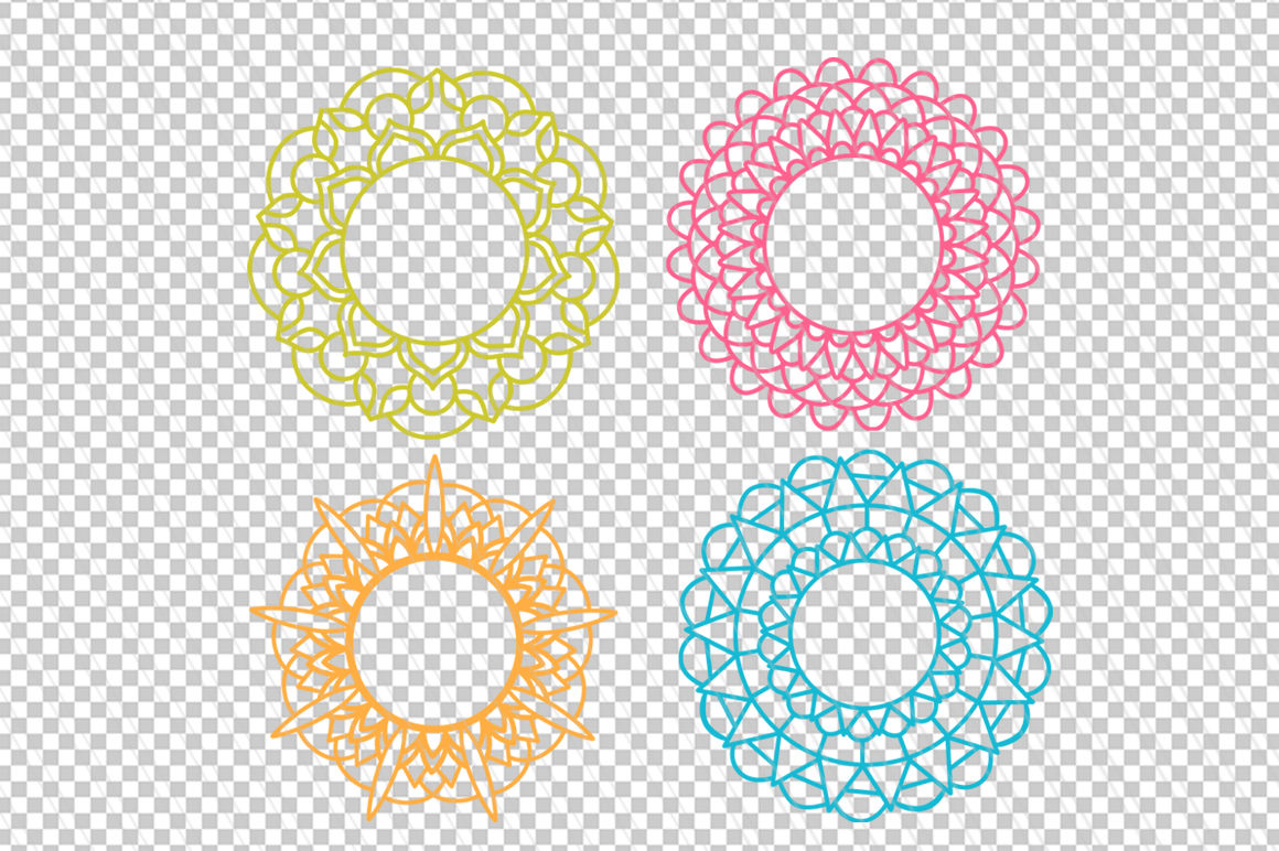 Download Mandala SVG, DXF cutting files, Mandala monogram frames, Vector By AivosDesigns | TheHungryJPEG.com