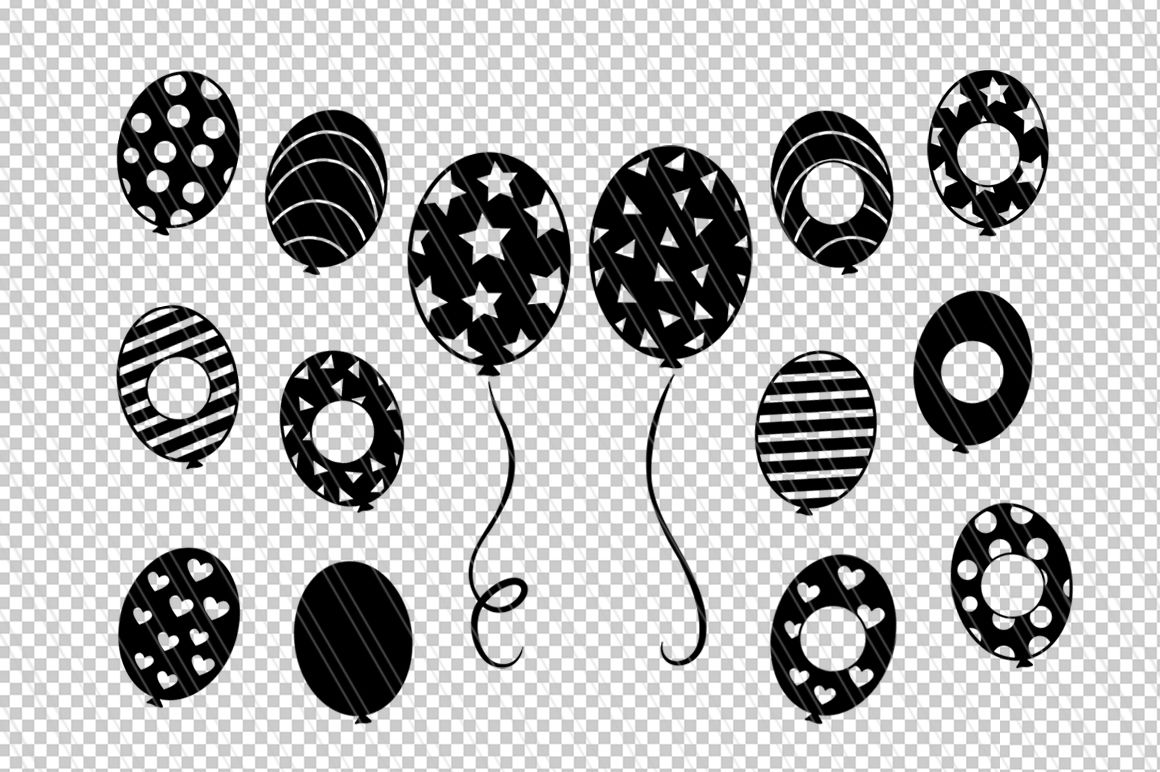 Download Birthday balloons SVG, DXF cutting files, Balloons clipart By AivosDesigns | TheHungryJPEG.com