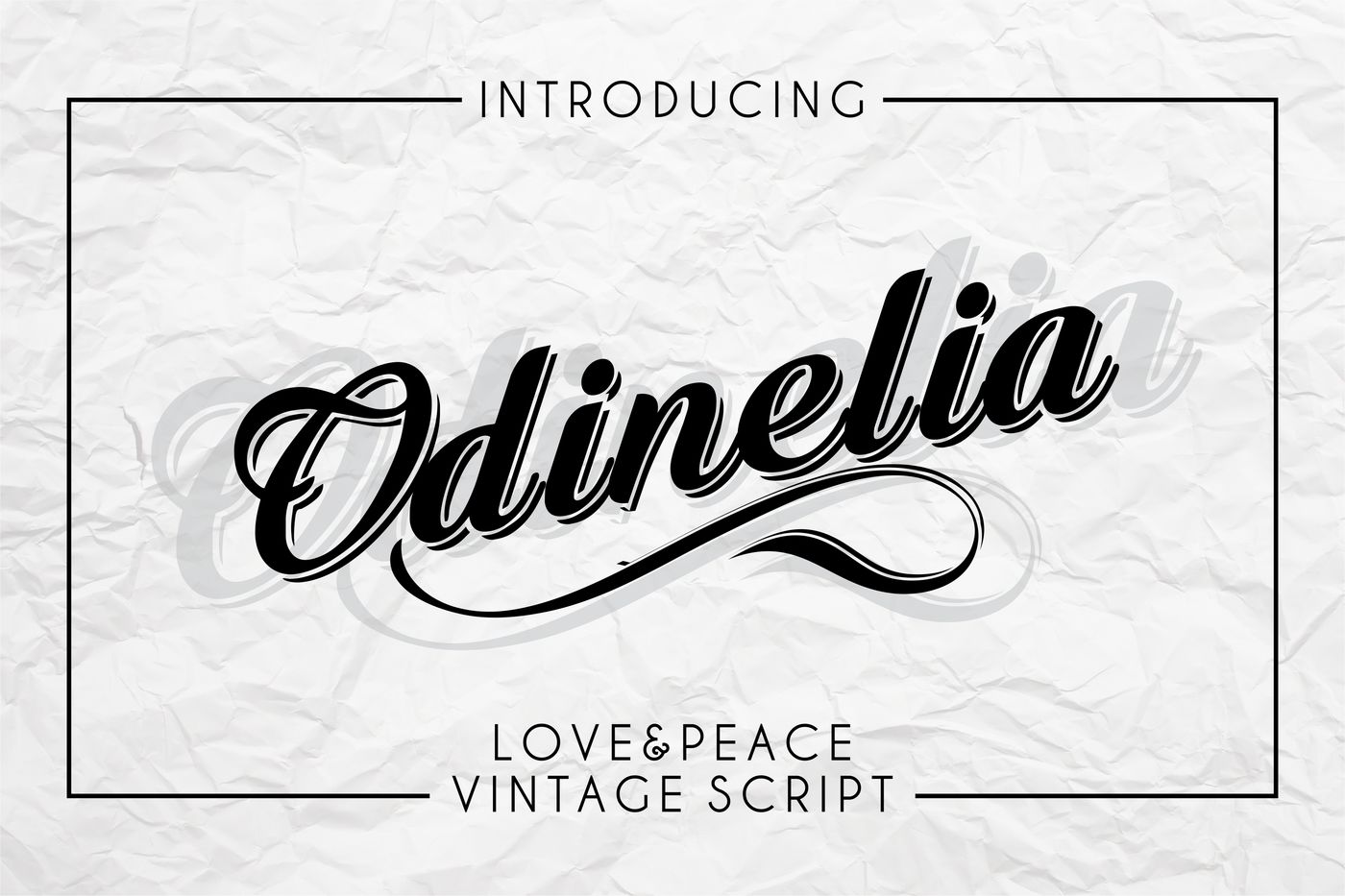 Odinelia Love And Peace Vintage Script By Vintage Font Lab Thehungryjpeg Com