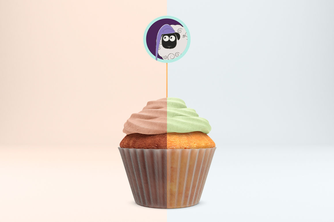 Download Cupcake tag mockup. Product place. PSD object mockup. By NatalyDesign | TheHungryJPEG.com