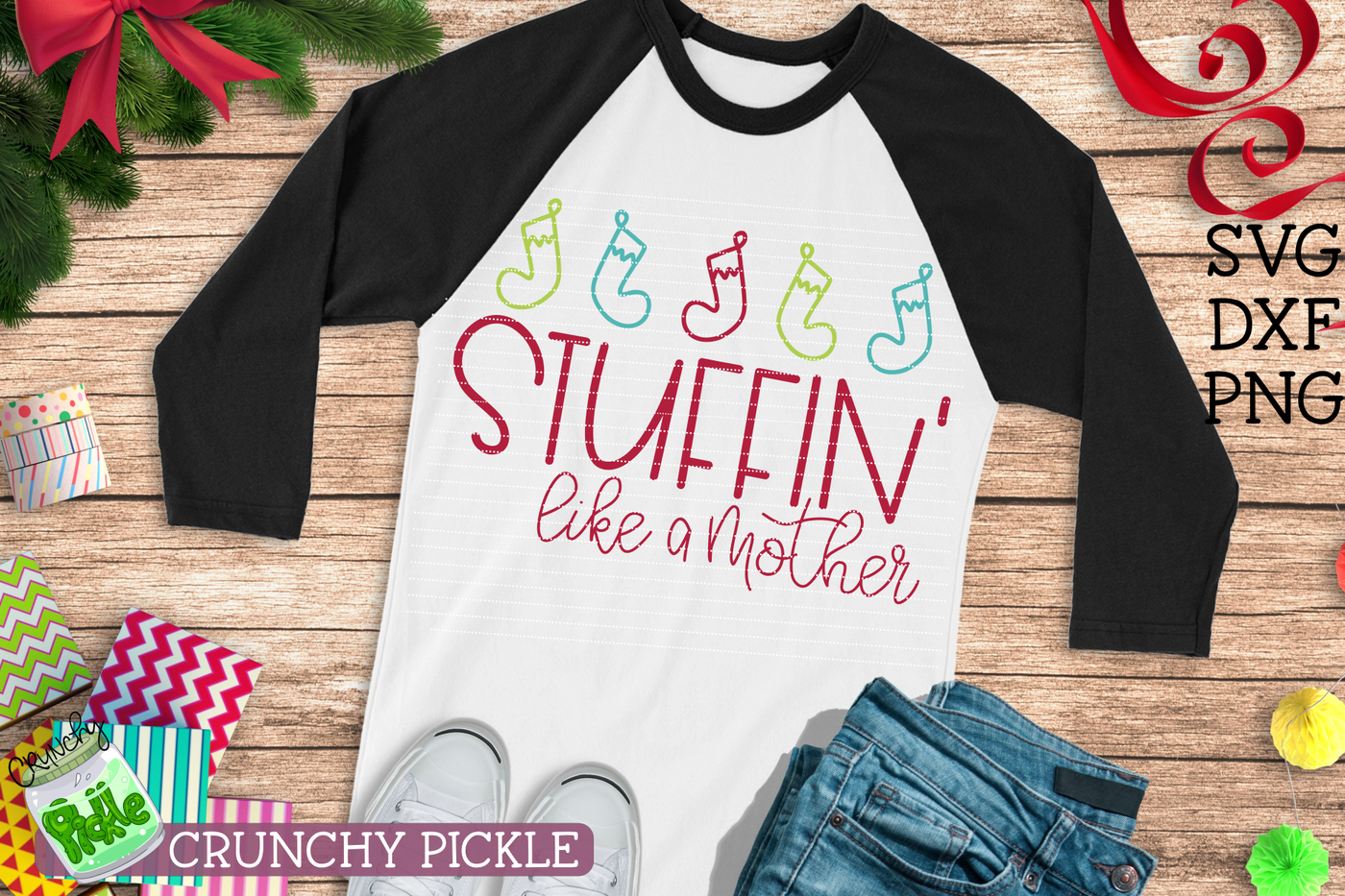 Stuffin Like A Mother Christmas Svg By Crunchy Pickle Thehungryjpeg Com
