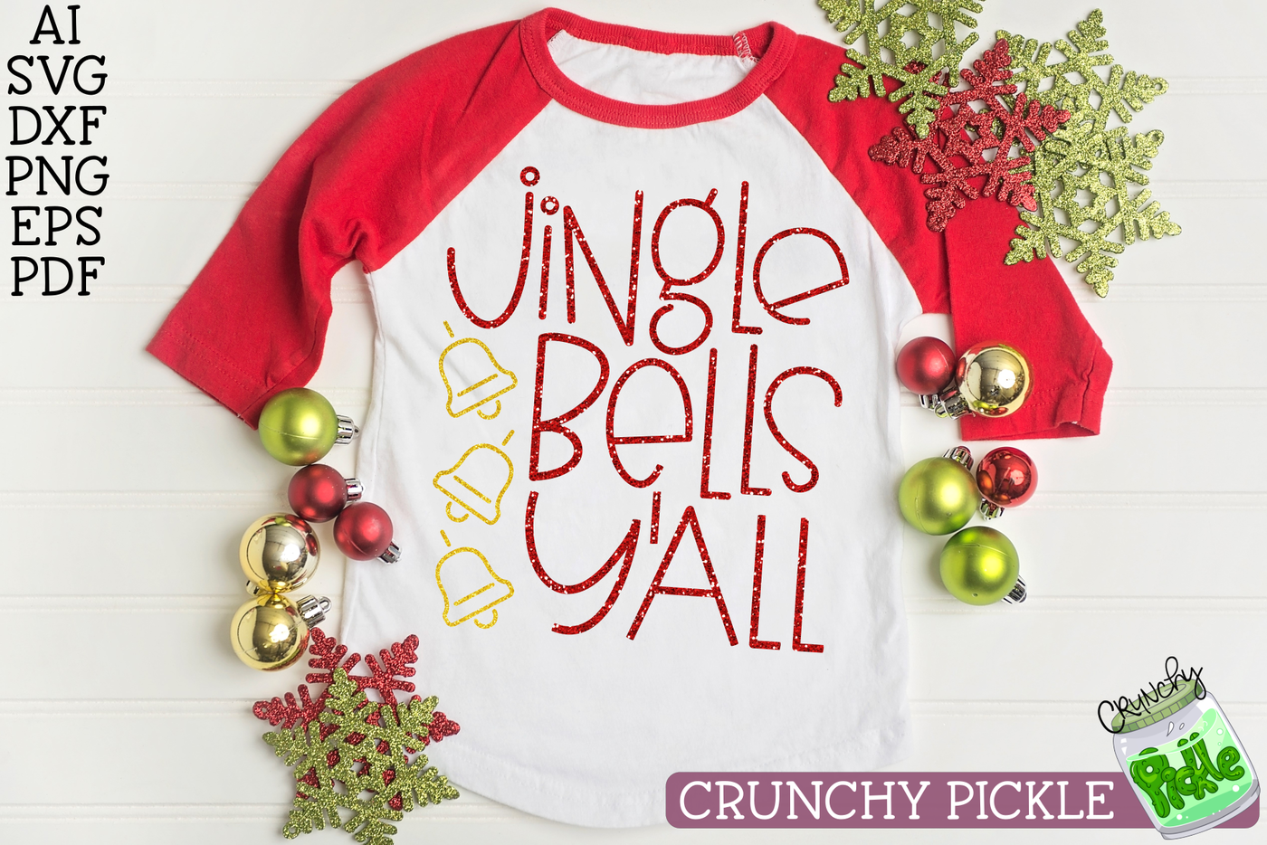 Jingle Bells Ya Ll Christmas Svg By Crunchy Pickle Thehungryjpeg Com