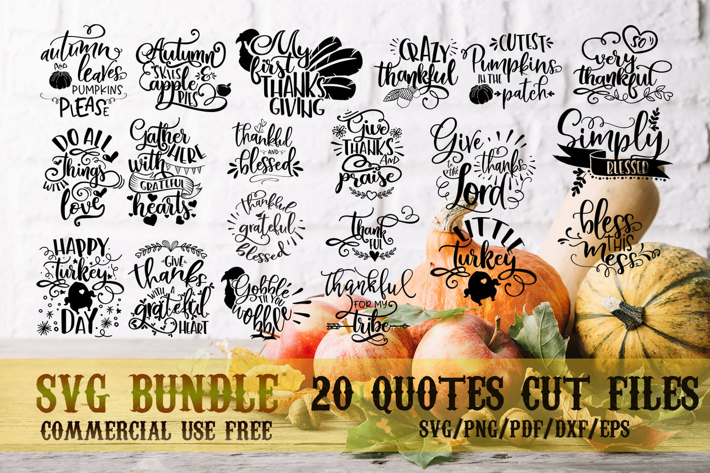 Thanksgiving SVG Bundle Give thanks bundle By SVG Story | TheHungryJPEG
